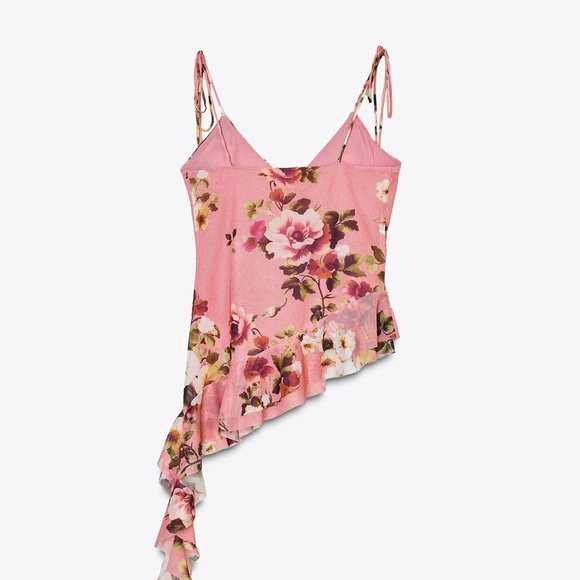 Zara Tops - Zara Pink Floral Camisole